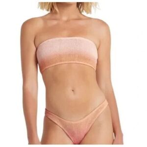 NWT BOUND BOND-EYE Sierra Bandeau Rose Gold Ombre Top Bikini TOP ONLY
